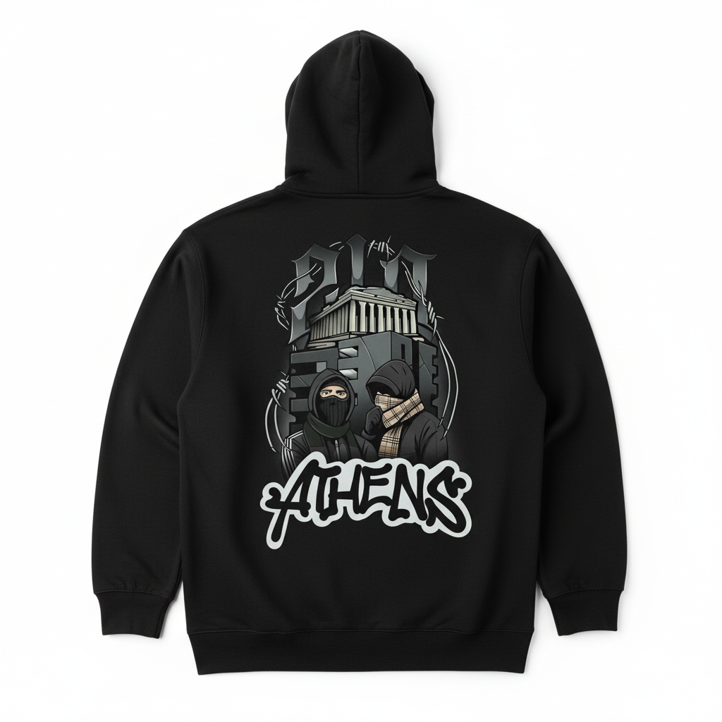 210 Athens Hoodie Back Design