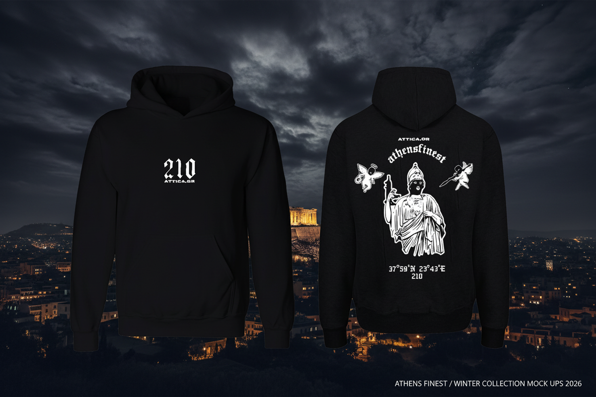 Attica Hoodie - Acropolis background